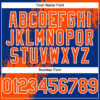 Custom Orange Royal-White 3D Pattern Design Abstract Brush Stroke Authentic Baseball Jersey