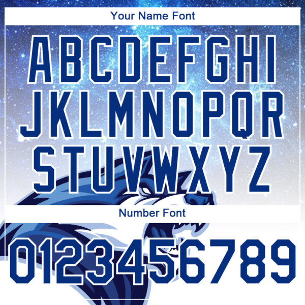 Custom Royal White 3D Pattern Design Animal Wolf Authentic Baseball Jersey