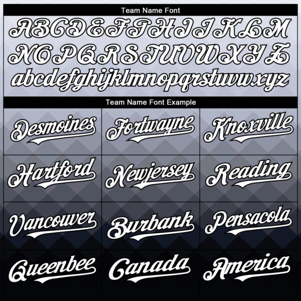 Custom Gray White-Black 3D Pattern Design Gradient Square Shape Authentic Baseball Jersey