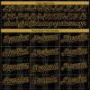 Custom Black Old Gold 3D Pattern Design Stripes Authentic Baseball Jersey