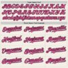 Custom Cream Pink Black-Light Blue 3D Pattern Design Confetti Authentic Baseball Jersey