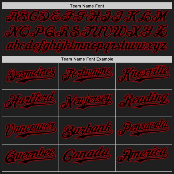 Custom Black Red 3D Pattern Design Confetti Authentic Baseball Jersey