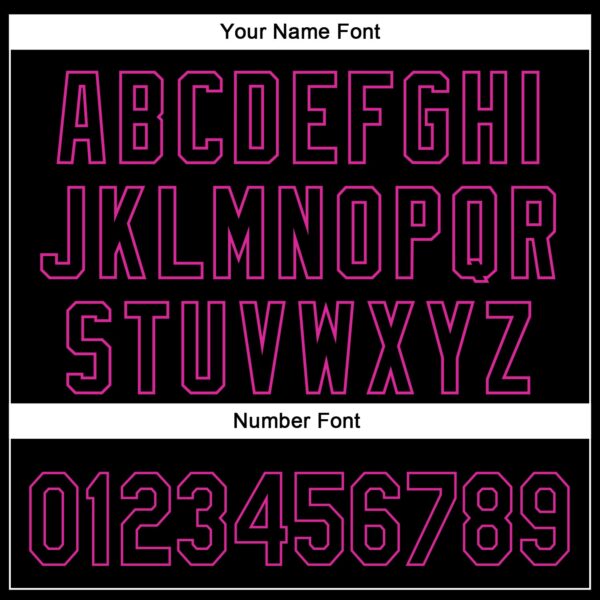 Custom Black Deep Pink 3D Pattern Design Rave Monster Authentic Baseball Jersey