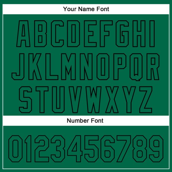 Custom Kelly Green Black 3D Pattern Design Rave Halloween Pumpkin Authentic Baseball Jersey