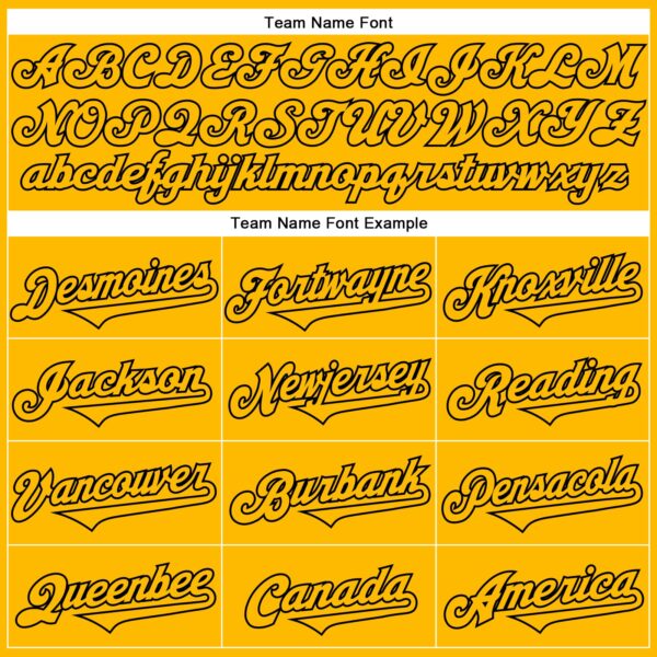 Custom Gold Black 3D Pattern Design Rave Halloween Pumpkin Authentic Baseball Jersey