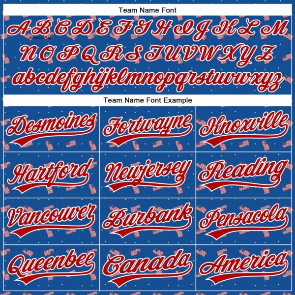 Custom Thunder Blue Red-White 3D American Flag Authentic Baseball Jersey