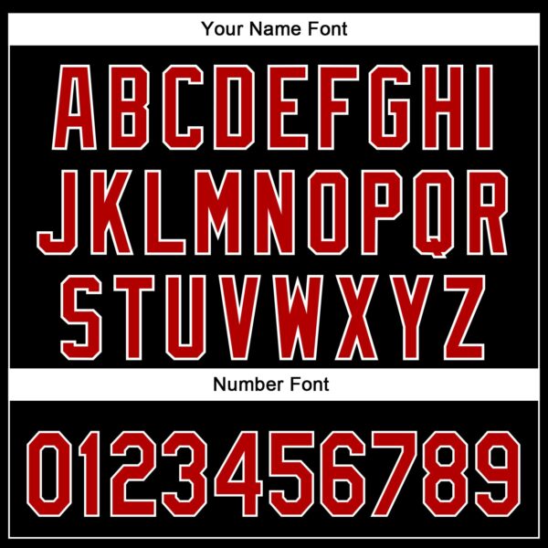 Custom Black Red-White 3D Pattern Design Gothic Style Devil Heart Authentic Baseball Jersey