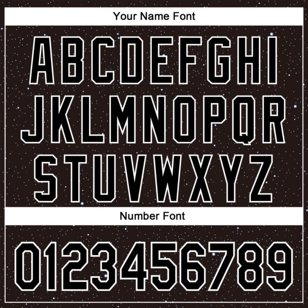 Custom Black White 3D Pattern Design Starry Sky Authentic Baseball Jersey