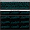 Custom Black Teal 3D Pattern Design Vintage Tattoos Authentic Baseball Jersey