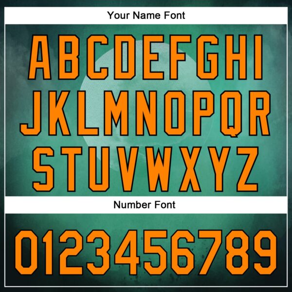 Custom Green Bay Orange-Black 3D Halloween Authentic Baseball Jersey