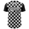 Custom Black White 3D Halloween Authentic Baseball Jersey