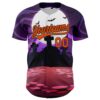 Custom Purple Orange-Black 3D Halloween Authentic Baseball Jersey