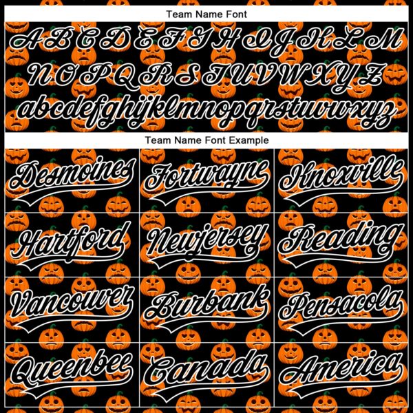 Custom Black White 3D Halloween Authentic Baseball Jersey