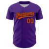 Custom Purple Orange-Black 3D Halloween Authentic Baseball Jersey