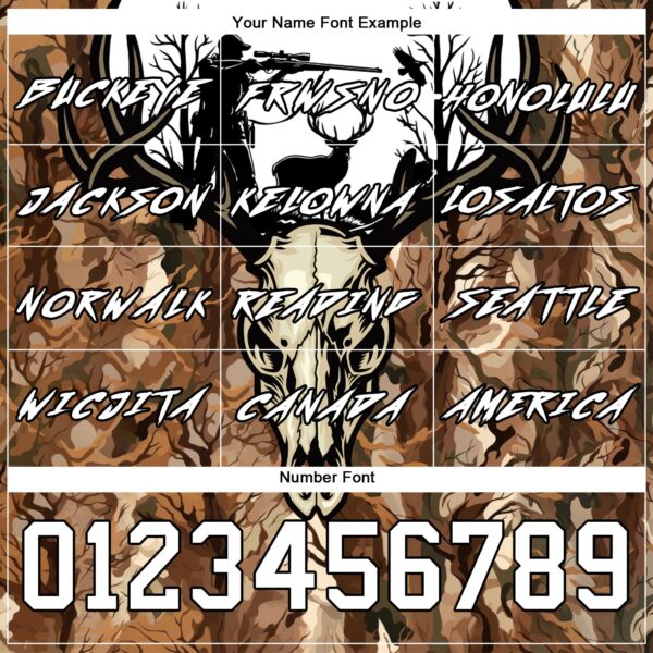 Custom Camo White-Black 3D Gun Hunter Deer Hunting Sports Pullover Sweatshirt Hoodie