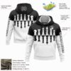 Custom Black White 3D Chess International Chess Day Sports Pullover Sweatshirt Hoodie