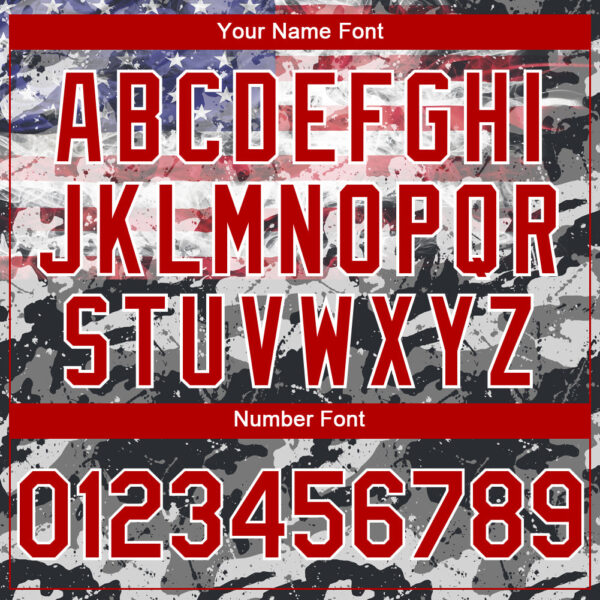 Custom Camo Red-White 3D USA Flag Sports Pullover Sweatshirt Salute To Service Hoodie