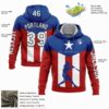 Custom Red Royal-Black 3D Puerto Rico Puerto Rican Flag Sports Pullover Sweatshirt Hoodie