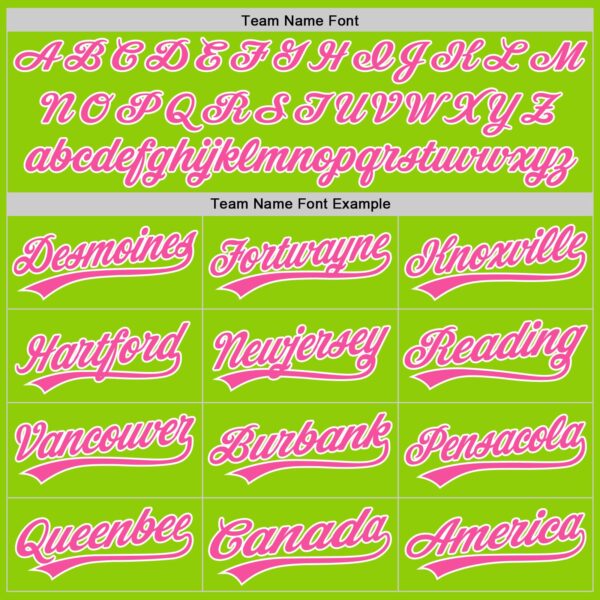 Custom Neon Green Pink-White 3D Funny Christmas Authentic Baseball Jersey