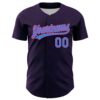 Custom Purple Electric Blue-Pink 3D Love Heart Valentine's Day Authentic Baseball Jersey