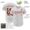 Custom White Red 3D Love Heart Valentine's Day Authentic Baseball Jersey