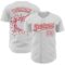 Custom White Red 3D Love Heart Valentine's Day Authentic Baseball Jersey