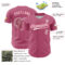 Custom Pink White-Neon Pink 3D Love Heart Valentine's Day Authentic Baseball Jersey