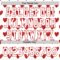 Custom White Red 3D Love Heart Valentine's Day Authentic Baseball Jersey