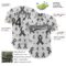 Custom White Black 3D Skin Cancer Ribbon Authentic Baseball Jersey