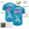 Custom Sky Blue Pink-White 3D Prostate Cancer Ribbon Authentic Baseball Jersey