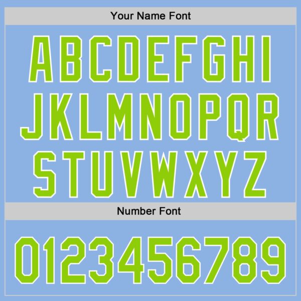 Custom Light Blue Neon Green-White 3D Funny Christmas Authentic Baseball Jersey