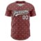 Custom Brown White-Black 3D Love Heart Valentine's Day Authentic Baseball Jersey