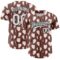 Custom Brown White-Black 3D Love Heart Valentine's Day Authentic Baseball Jersey