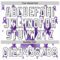 Custom White Purple-Black 3D Gynecological Cancer Ribbon Authentic Baseball Jersey