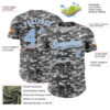 Custom Camo Light Blue-White 3D Authentic Salute To Service Baseball Jersey