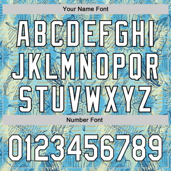 Custom Panther Blue White-Black 3D Tropical Beach Hawaii Flower Authentic Baseball Jersey