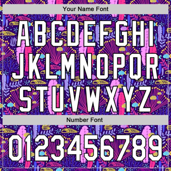 Custom Purple White-Black 3D Tropical Hawaii Plant Authentic Baseball Jersey