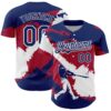 Custom US Navy Blue Cardinal-White 3D USA Flag Authentic Baseball Jersey