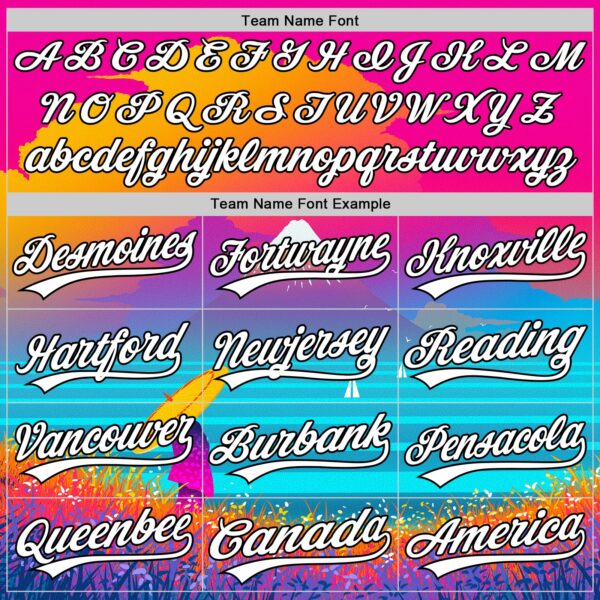 Custom Pink White-Black 3D Syntetyc Cyber Fuji Authentic Baseball Jersey