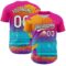 Custom Pink White-Black 3D Syntetyc Cyber Fuji Authentic Baseball Jersey