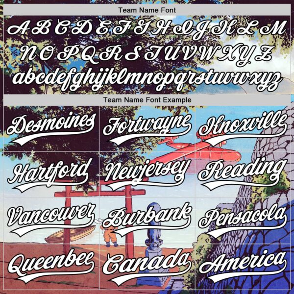 Custom Sky Blue White-Black 3D Syntetyc The Red Plane Authentic Baseball Jersey