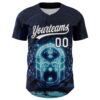 Custom Navy White-Black 3D Syntetyc Khazad Dum Authentic Baseball Jersey