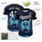 Custom Navy White-Black 3D Syntetyc Khazad Dum Authentic Baseball Jersey
