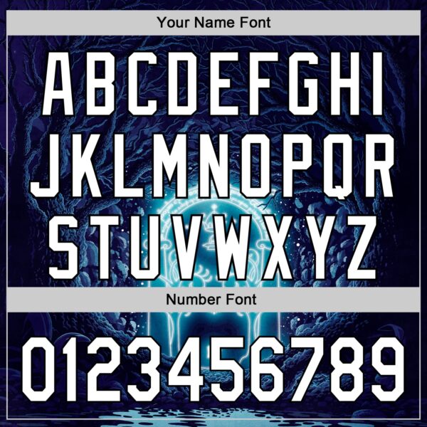 Custom Navy White-Black 3D Syntetyc Khazad Dum Authentic Baseball Jersey