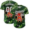 Custom Green White-Black 3D Syntetyc Warrior Mask Authentic Baseball Jersey