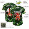 Custom Green White-Black 3D Syntetyc Warrior Mask Authentic Baseball Jersey