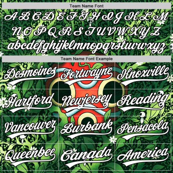 Custom Green White-Black 3D Syntetyc Warrior Mask Authentic Baseball Jersey