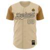 Custom City Cream Old Gold-Black 3D Revzzz Holyshit Authentic Baseball Jersey