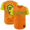 Custom Bay Orange Neon Yellow-Black 3D Revzzz Bad Idea Authentic Baseball Jersey