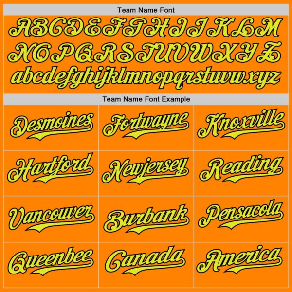 Custom Bay Orange Neon Yellow-Black 3D Revzzz Bad Idea Authentic Baseball Jersey